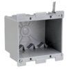 Pass & Seymour Switch/Outlet Box, 2-Gang, Depth: 4.075